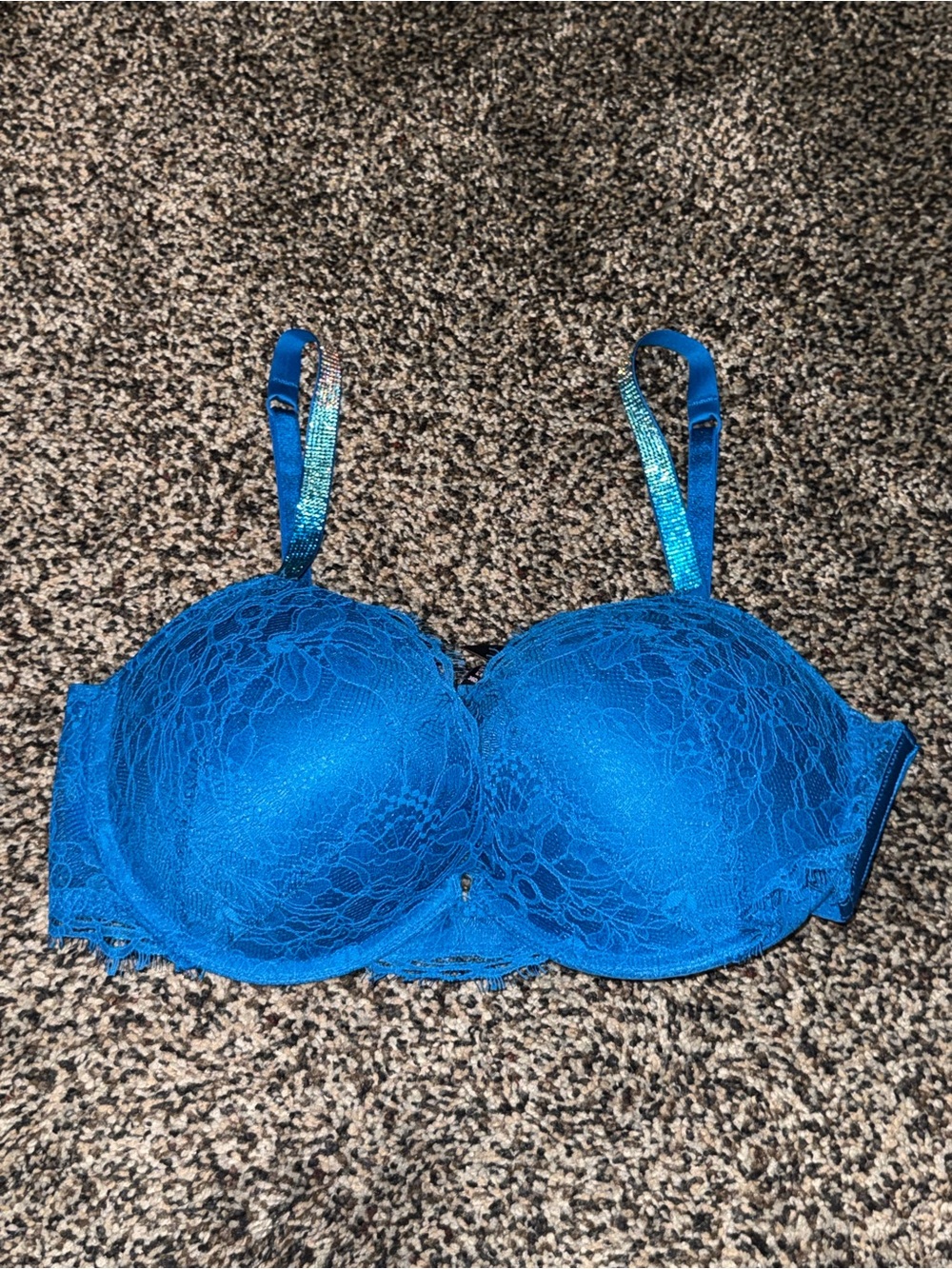 Victoria's Secret Teal Lace Push-Up Bra